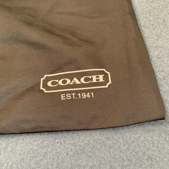 Set of 2 Coach Dust Bags Brown Drawstring 15" x 19.5" - Picture 3 of 5